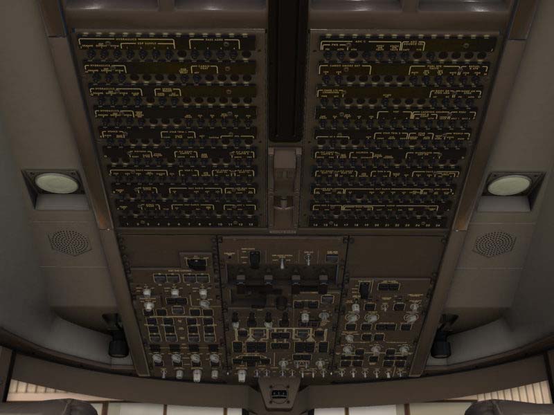 Boeing 747 400 Cockpit Haut