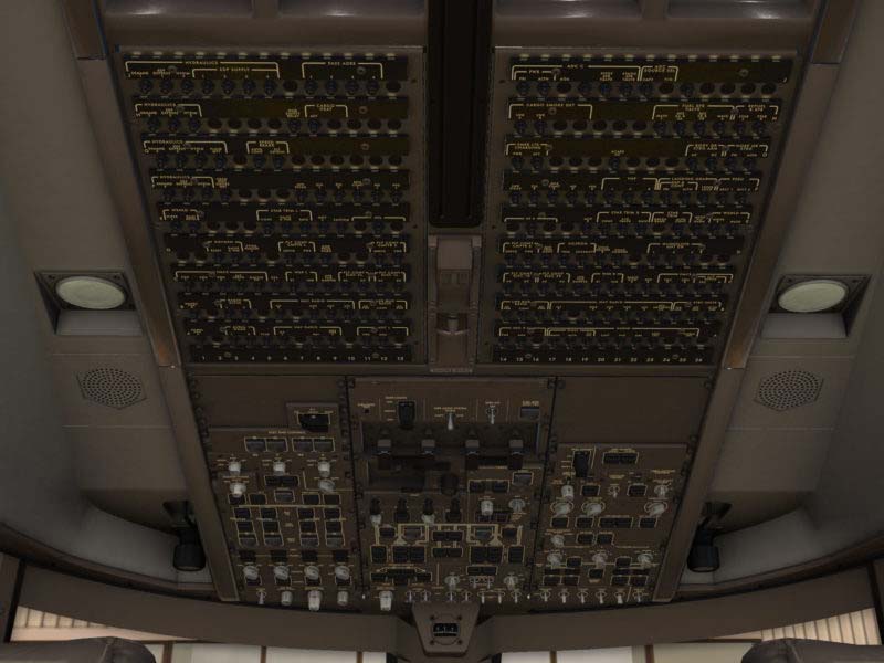 Boeing 747 400 Cockpit Haut